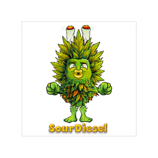 Transparent Sticker, Square - SourDiesel