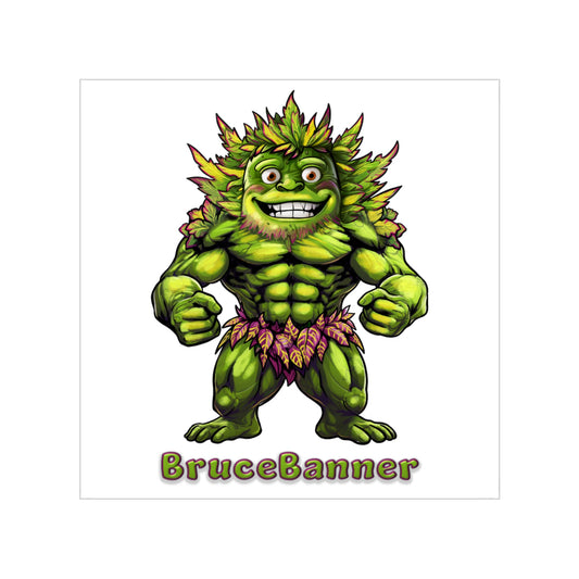 Transparent Sticker, Square - BruceBanner