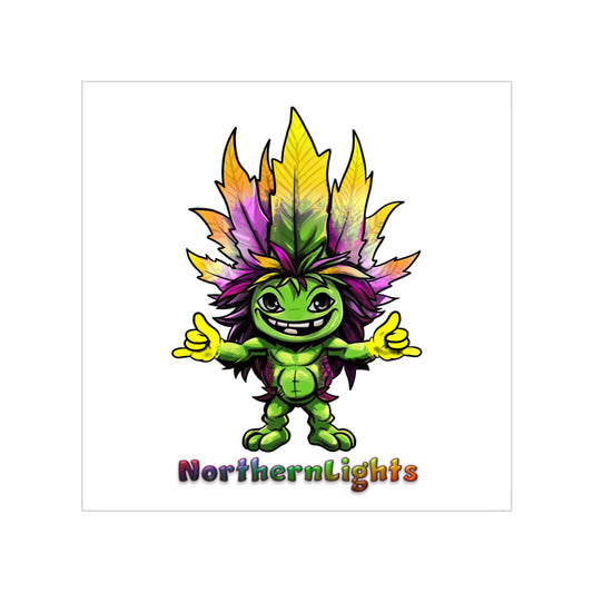 Transparent Sticker, Square - NorthernLights